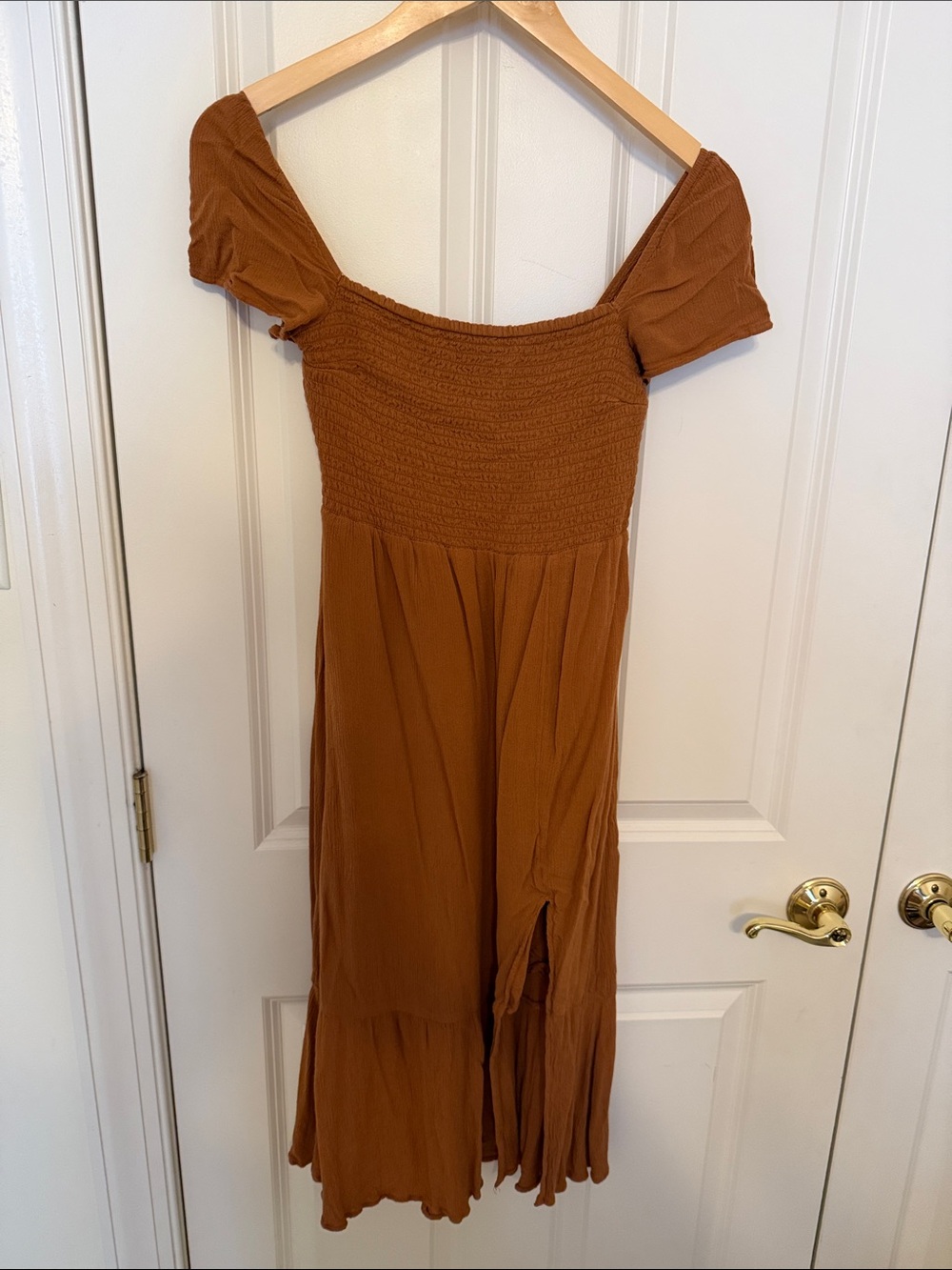 Abercrombie & Fitch Rust Brown Midi Dress